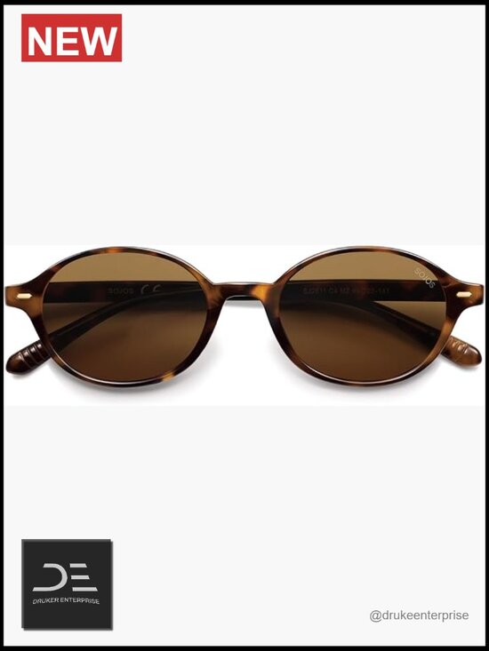 Retro Oval Round Polarized Sunglasses, UV400 Protection, Chic Vintage Trendy main image 6